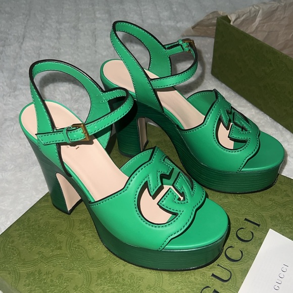 Authentic Gucci Shamrock Platform sandals - Picture 6 of 6
